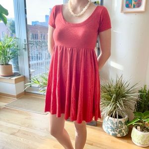 Urban Outfitters Kimchi Blue - Red Babydoll Skater Dress